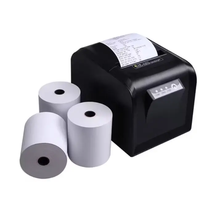 Thermal paper rolls with a receipt printer